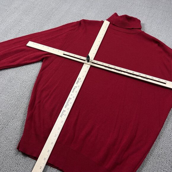 Vintage Le Tigre Sweater Adult Large Red Turtle Neck Sweatshirt Casual Men's - Picture 10 of 15